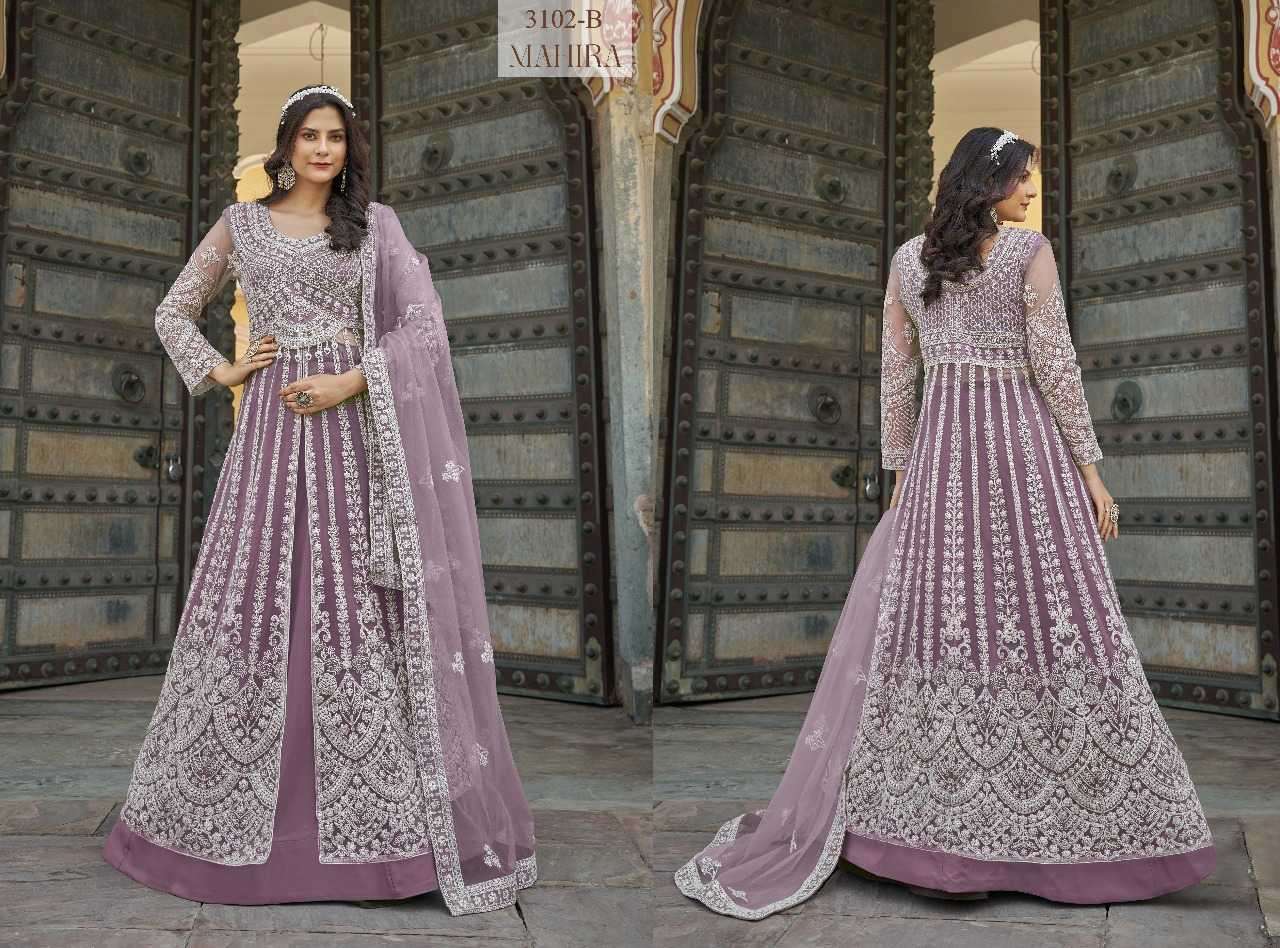 Ynf Butterfly Net RIN197 4819 Suits & Dresses Wholesale Party wear suits Bridal Wedding Dresses Designer Suits Manufacturer