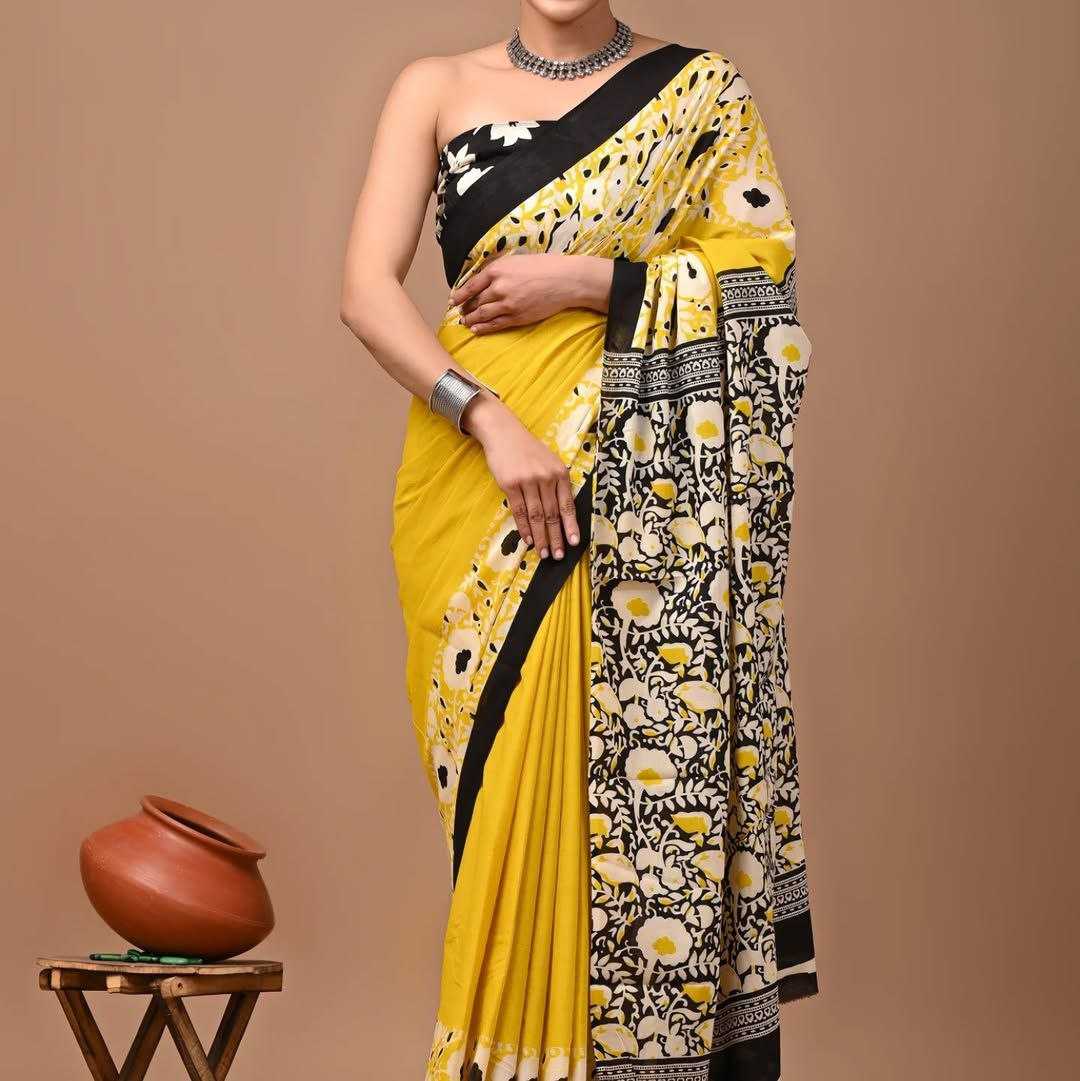 Ynf Chanderi Cotton KESH518 4402 Sarees Wedding Collections Festive Collections Wholesale Printed Sarees Chanderi Sarees Sarees With Blouse Manufacturer
