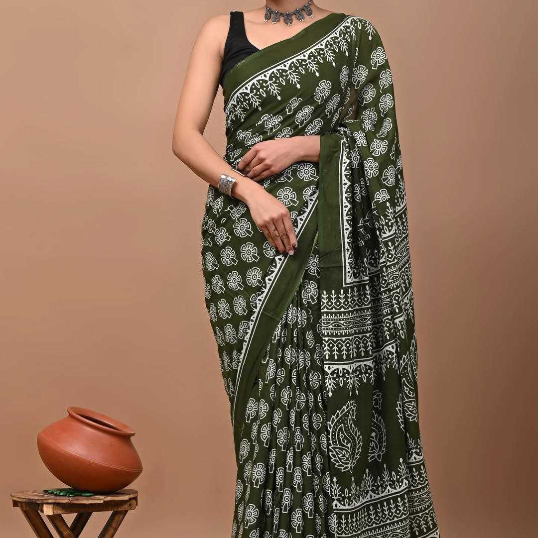 Ynf Chanderi Cotton KESH518 4402 Sarees Wedding Collections Festive Collections Wholesale Printed Sarees Chanderi Sarees Sarees With Blouse Manufacturer