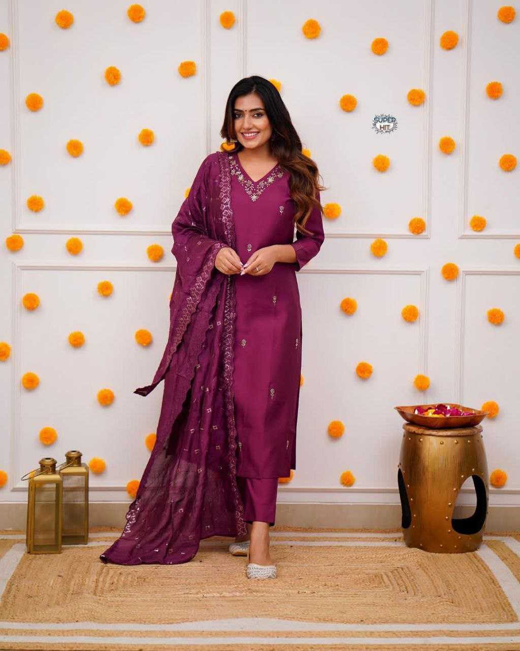 Ynf Chanderi Silk KESH536 8005 Suits & Dresses Wholesale Embroidery Suits Party wear suits Chanderi Suit Manufacturer