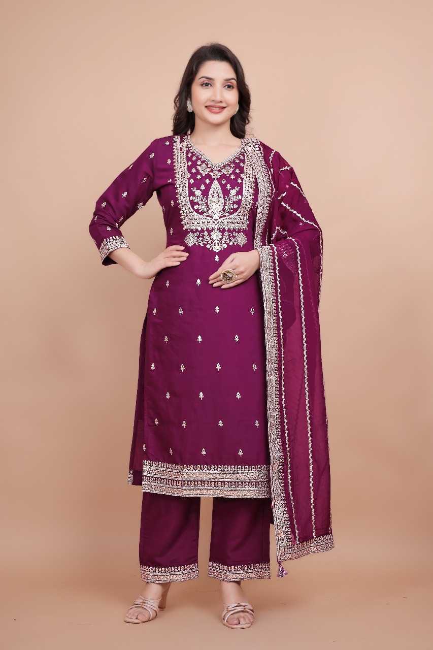 Ynf Chanderi Silk RIN197 4879 Suits & Dresses Wholesale Embroidery Suits Patiala Suits Bridal Suits Manufacturer