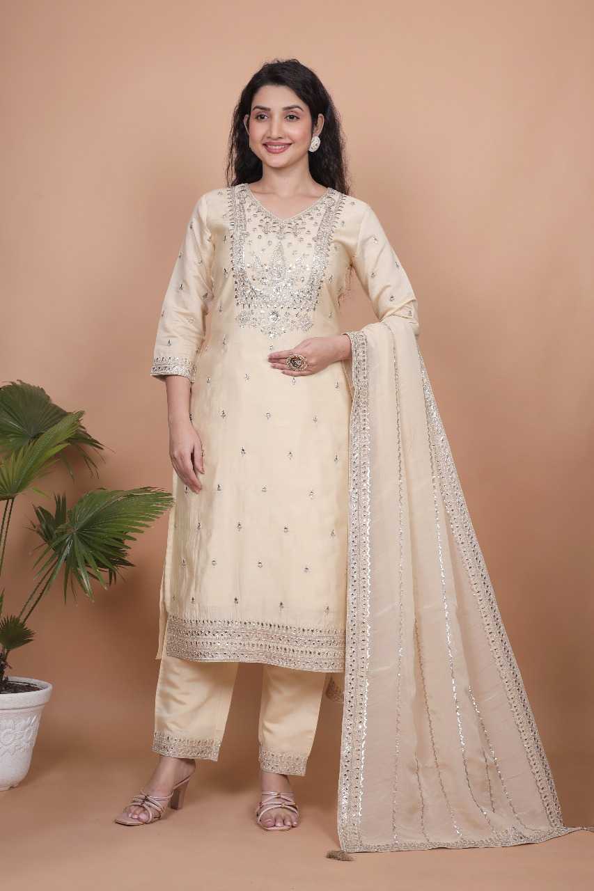 Ynf Chanderi Silk RIN197 4879 Suits & Dresses Wholesale Embroidery Suits Patiala Suits Bridal Suits Manufacturer