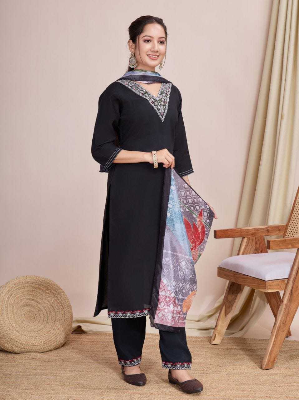 Ynf Chanderi Soft RIN222 BS-88 Kurti Wholesale Designer Kurtis Printed Kurtis Embroidered Kurtis Manufacturer
