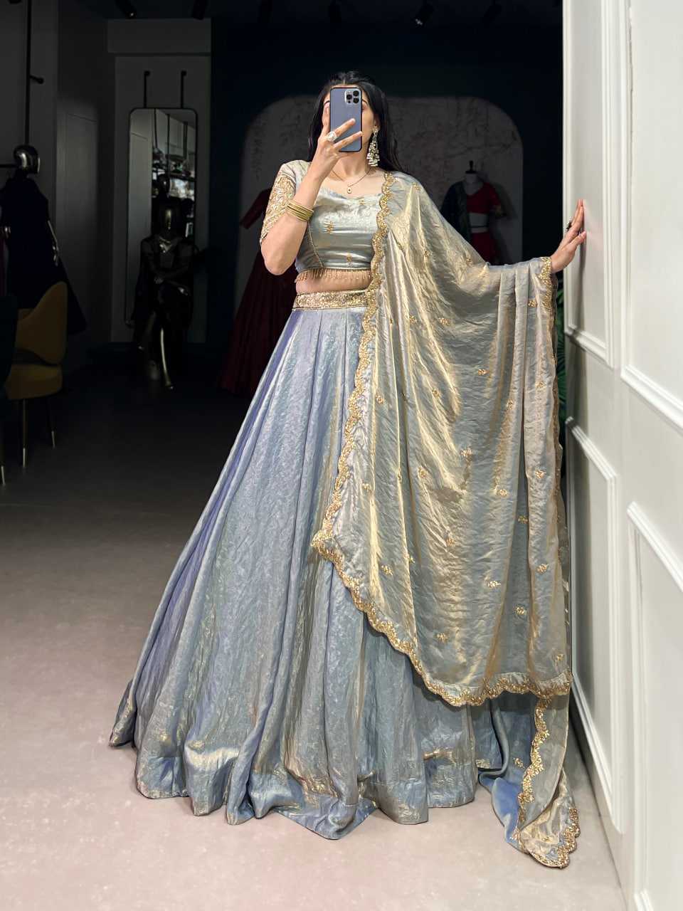 Ynf Chiffon KESH134 1440 Lehengas Wedding Collections Festive Collections Wholesale Embroidered Lehenga Sequins Lehenga Lehenga With Blouse Manufacturer