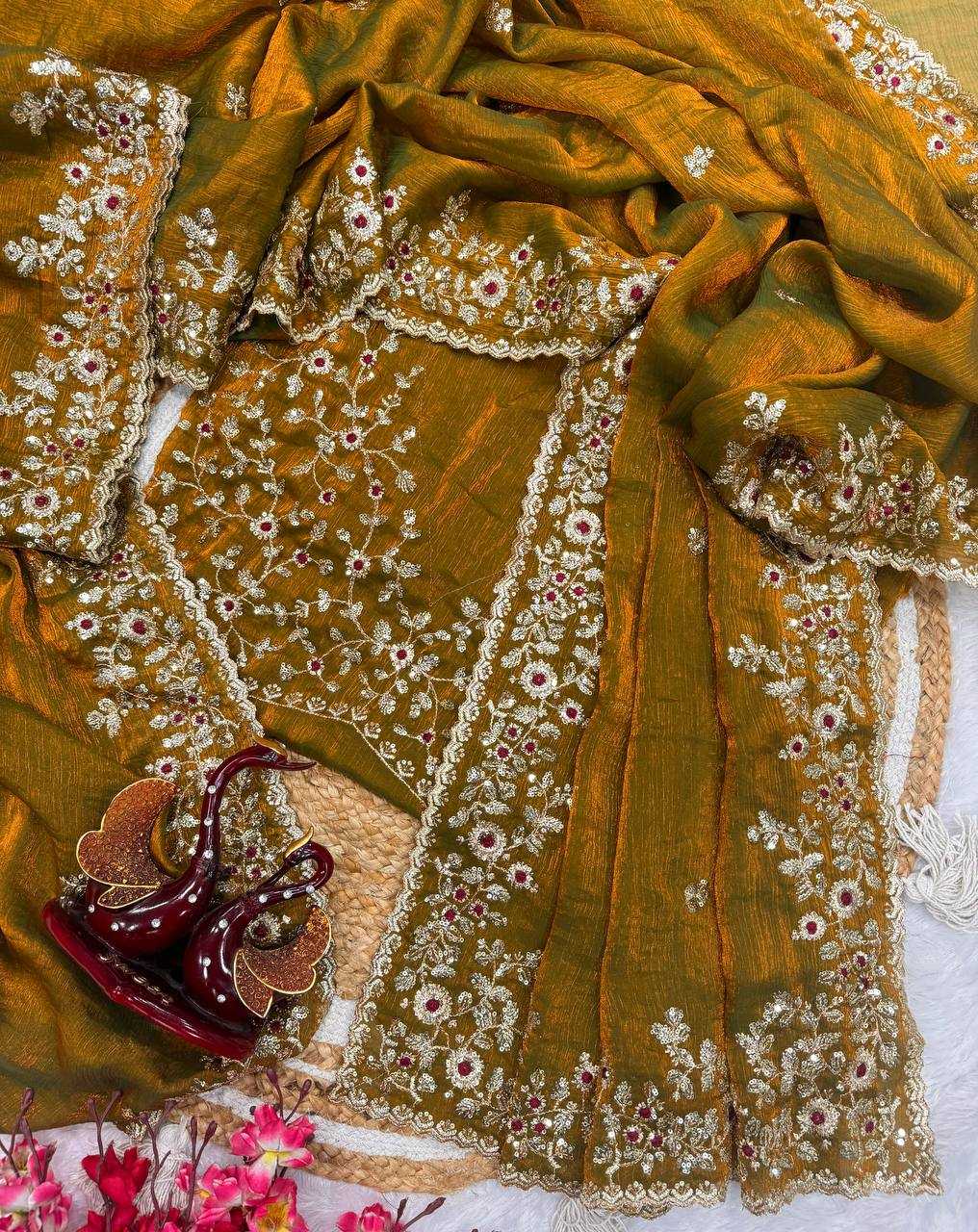 Ynf Chiffon KESH151 5461 Sarees Wholesale Designer Sarees Party Wear Sarees Embroidered Sarees Manufacturer