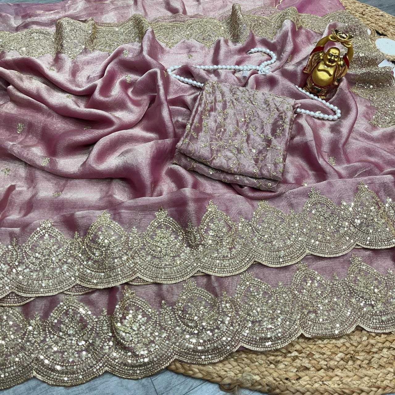Ynf Chiffon KESH486 920 Sarees Wedding Collections Festive Collections Wholesale Chiffon Sarees Sequins Work Saree Sarees With Blouse Manufacturer