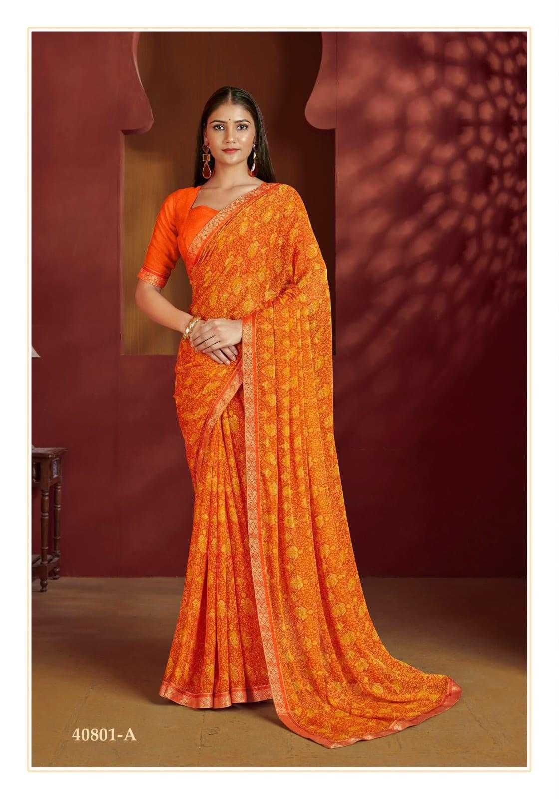 Ynf Chiffon KESH522 128 Sarees Wholesale Chiffon Sarees Manufacturer
