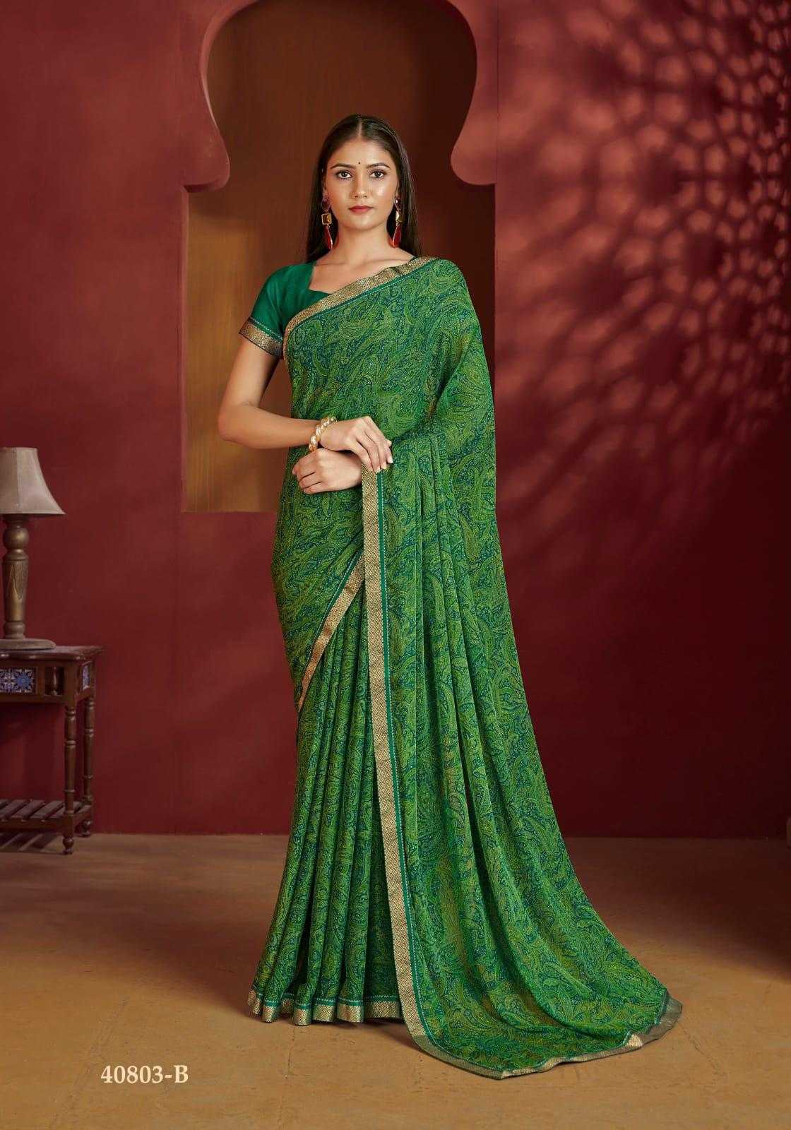Ynf Chiffon KESH522 128 Sarees Wholesale Chiffon Sarees Manufacturer