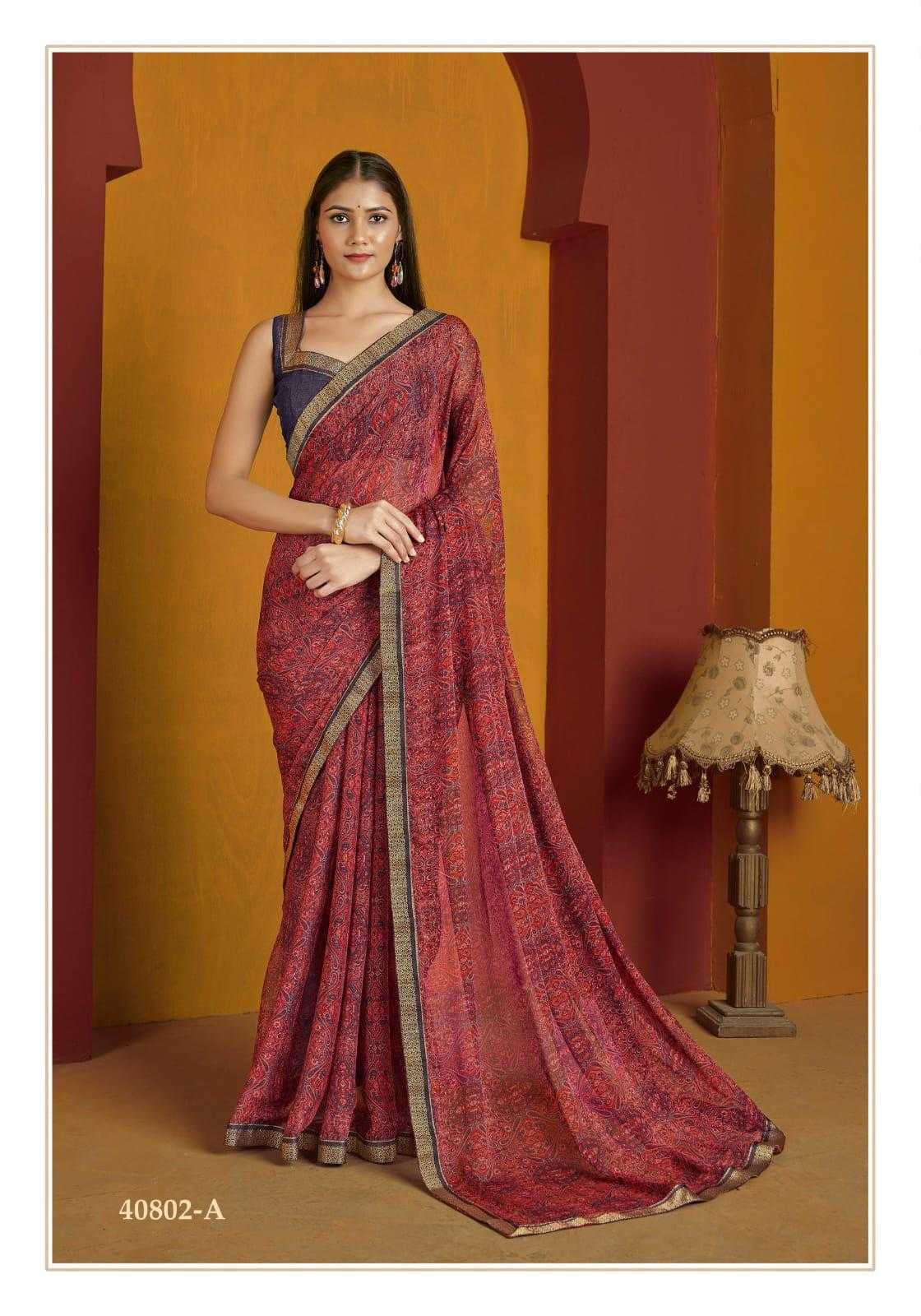 Ynf Chiffon KESH522 128 Sarees Wholesale Chiffon Sarees Manufacturer