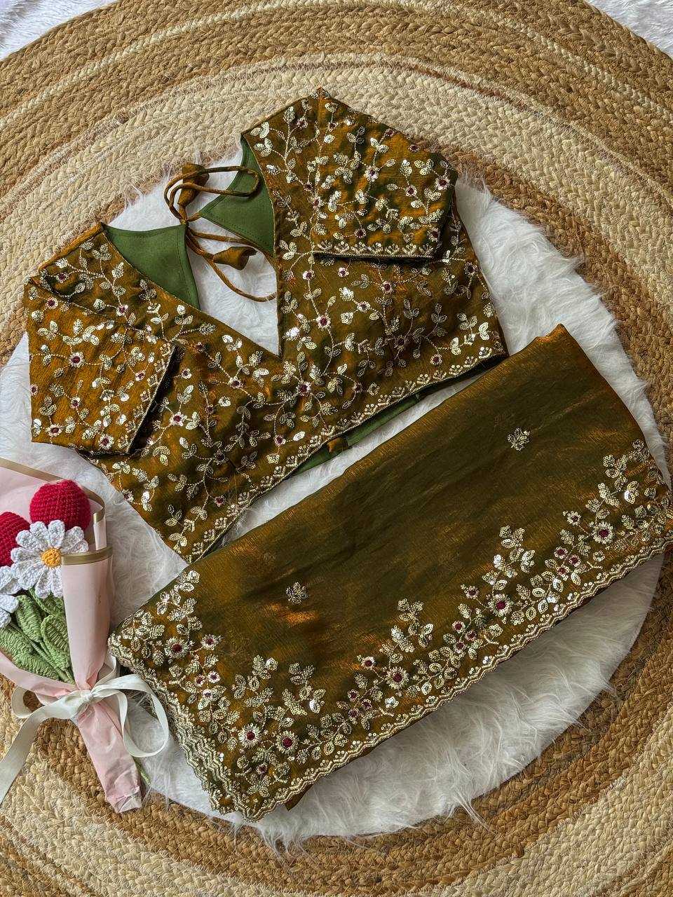 Ynf Chiffon RIN105 MISTY Sarees Wholesale Sequence Sarees Embroidered Sarees Manufacturer