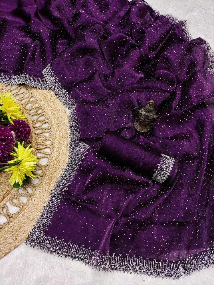 Ynf Chiffon RIN118 PREMIUM Sarees Wholesale Designer Sarees Chiffon Sarees Swarovski Sarees Manufacturer
