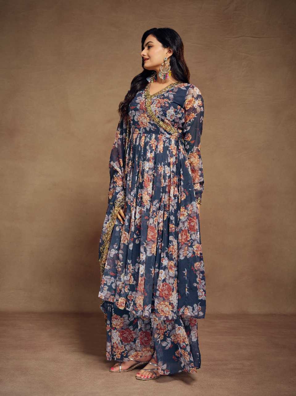Ynf Chiffon RIN197 4953 Suits & Dresses Wholesale Party wear suits Wedding Suits Designer Suits Manufacturer