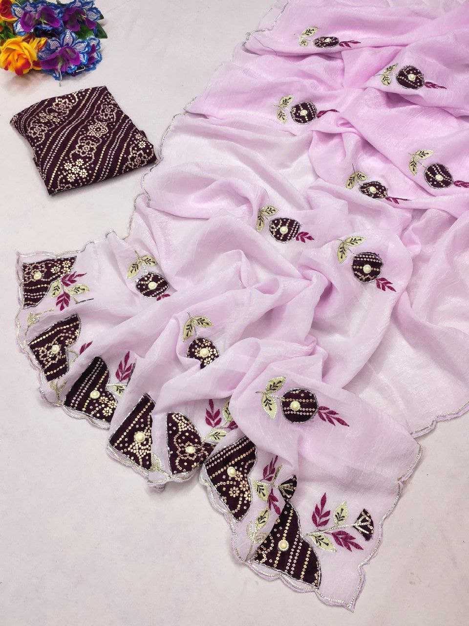 Ynf Chiffon RIN216 krina Sarees Wholesale Hand Work Sarees Work Sarees Butta Sarees Manufacturer
