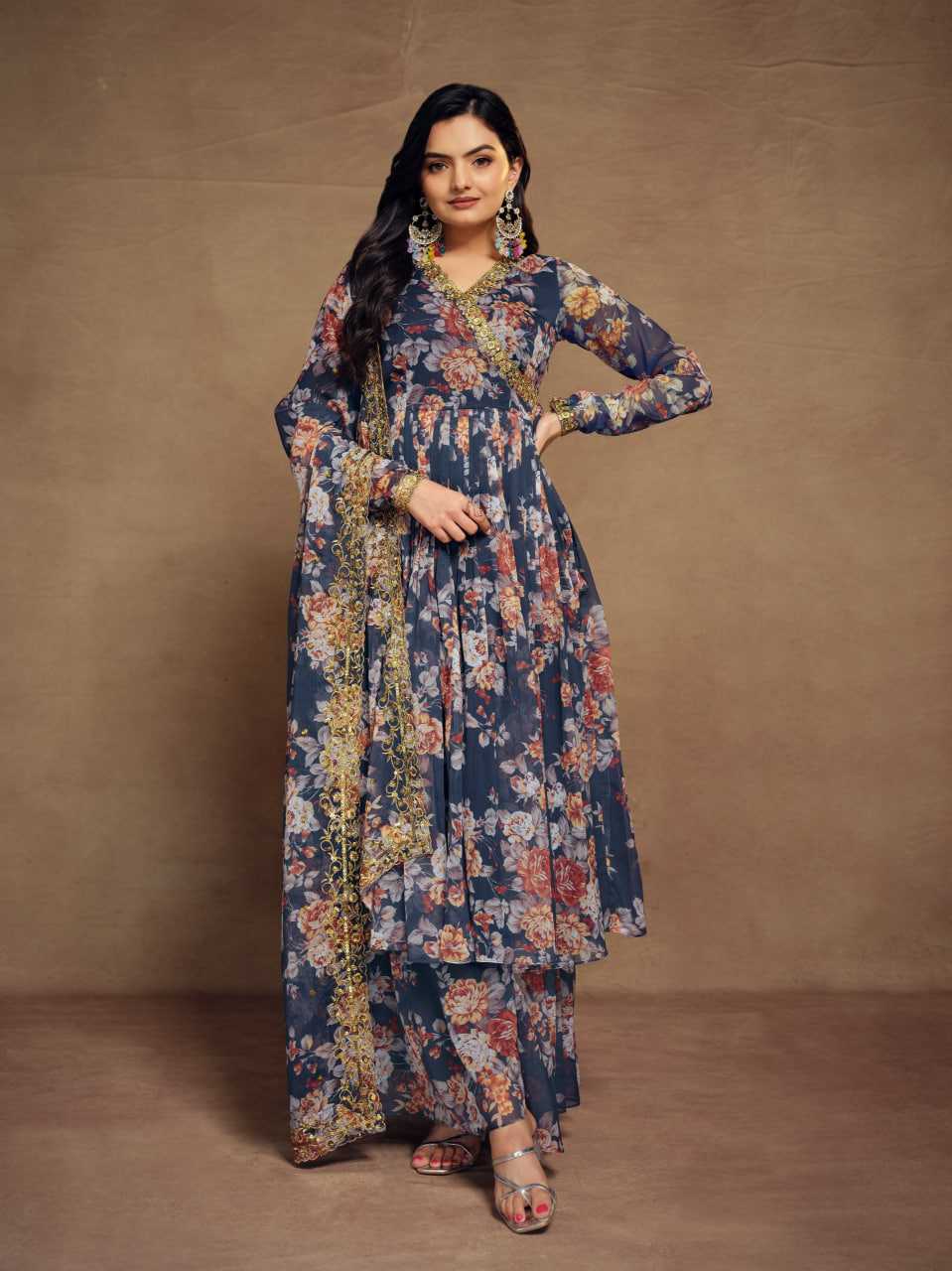 Ynf Chiffon RIN228 296 Suits & Dresses Wedding Collections Festive Collections Wholesale Printed Suits Palazzo Suit Embroidered Suits Manufacturer