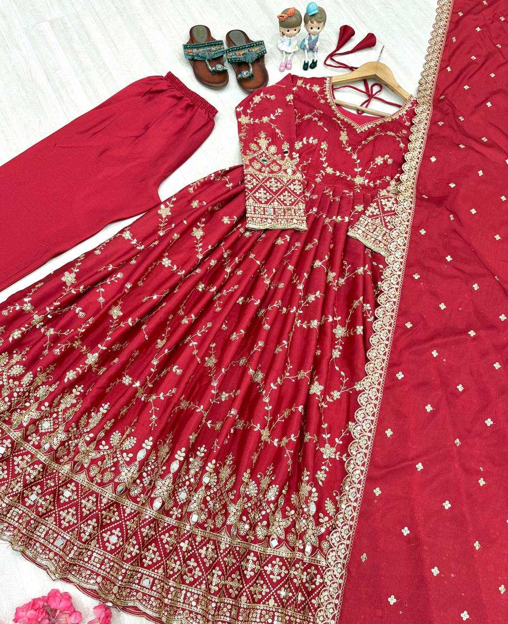 Ynf Chinon KESH141 1097 Gowns Wholesale Fancy Gowns Embroidery Gowns Designer Gowns Manufacturer