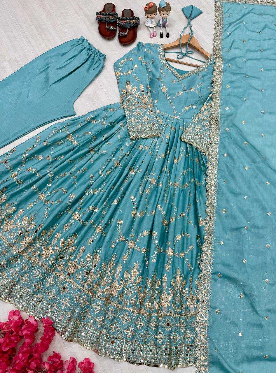 Ynf Chinon KESH141 1097 Gowns Wholesale Fancy Gowns Embroidery Gowns Designer Gowns Manufacturer