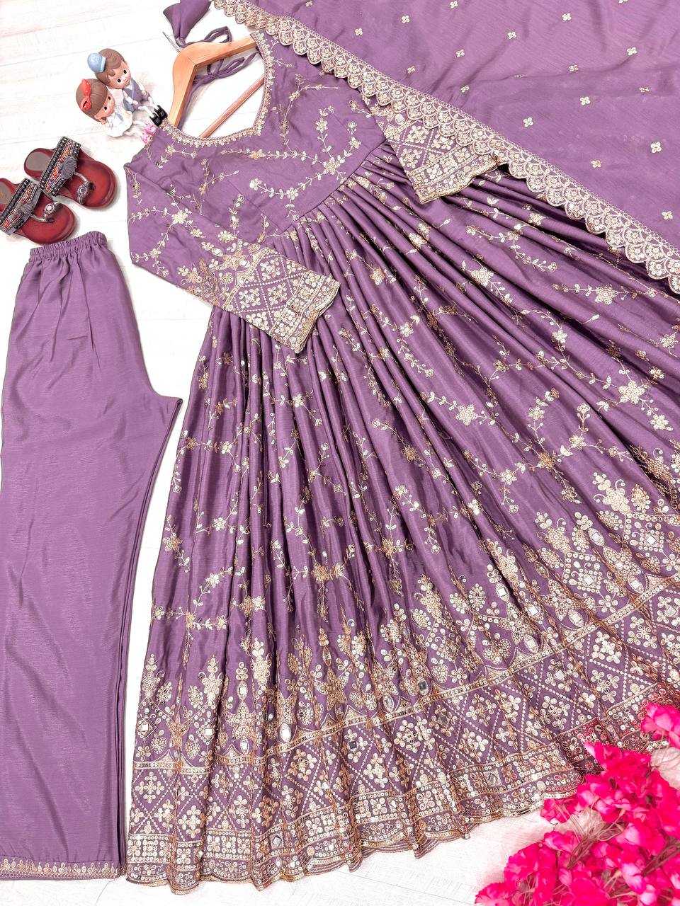 Ynf Chinon KESH141 1097 Gowns Wholesale Fancy Gowns Embroidery Gowns Designer Gowns Manufacturer