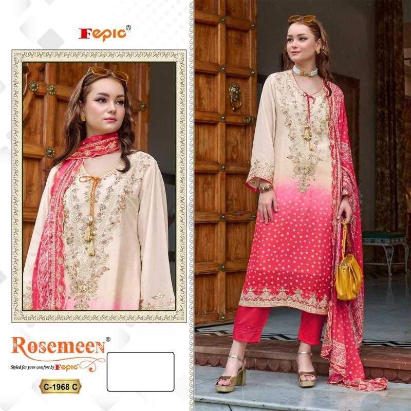 Ynf Chinon KESH446 FEPIC-ROSEMEEN-1968 Suits & Dresses Wholesale Printed Suits Embroidery Suits Handwork Suits Manufacturer
