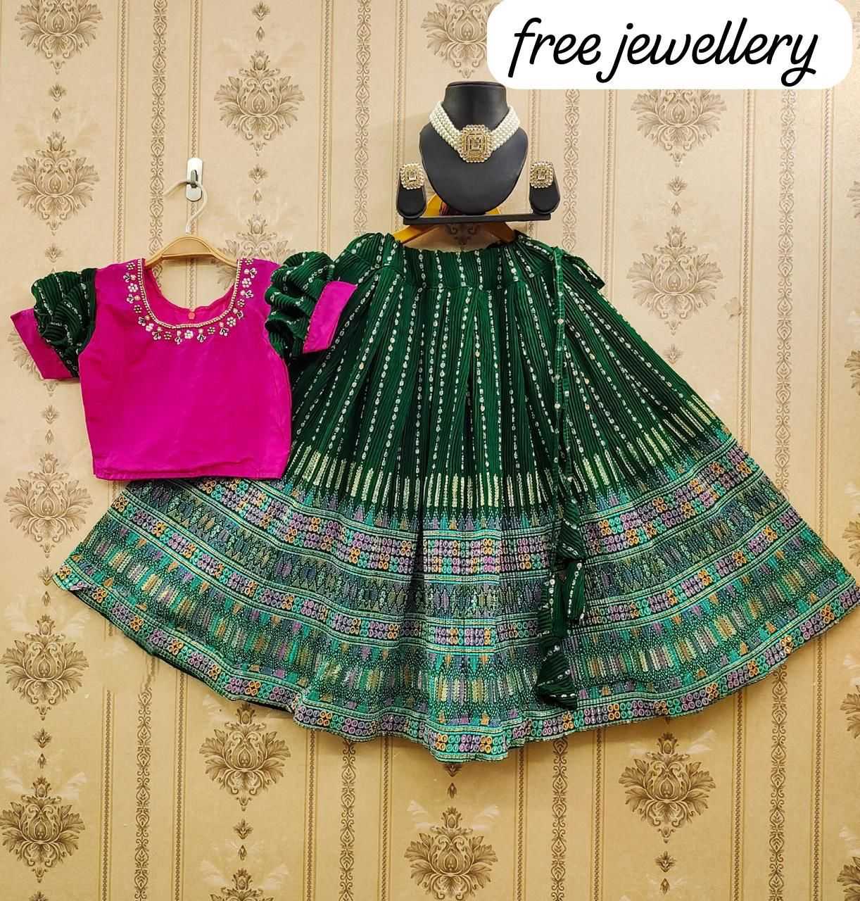 Ynf Chinon KESH493 CRUSH Kids Wear Wholesale Kids Lehenga Kids Lehenga Choli Baby Girl Lehenga Manufacturer