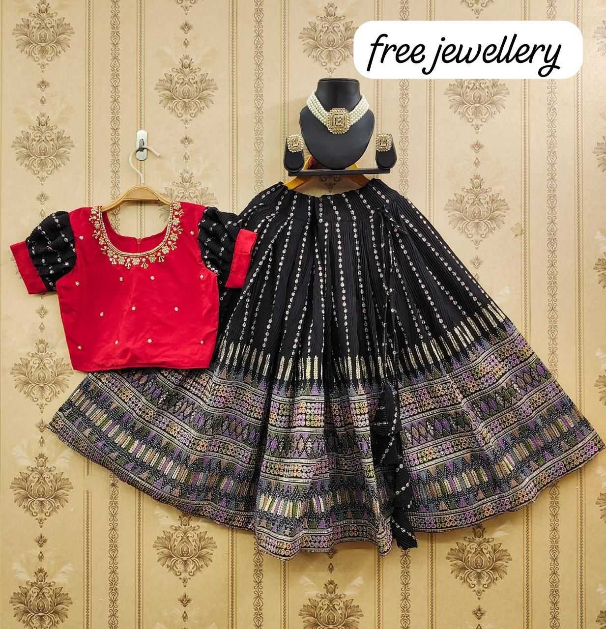 Ynf Chinon KESH493 CRUSH Kids Wear Wholesale Kids Lehenga Kids Lehenga Choli Baby Girl Lehenga Manufacturer