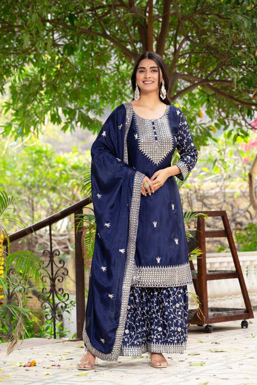 Ynf Chinon KESH533 5084 Suits & Dresses Wholesale Ladies Suits Sharara Salwar Suits Embroidery Suits Wedding Suits Manufacturer