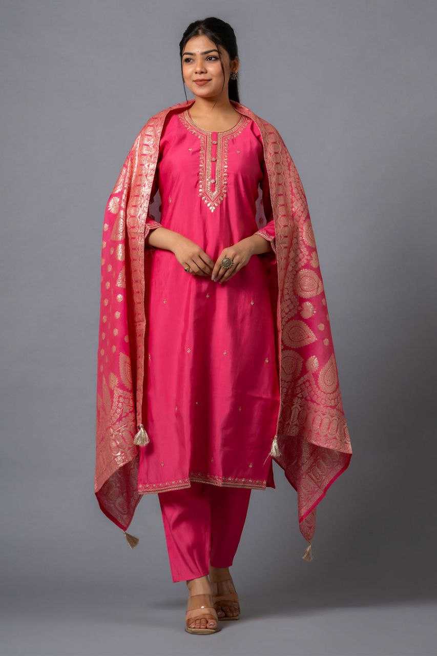 Ynf Chinon KESH552 71 Kurti Wholesale Fancy Kurti Embroidered Kurtis Full Sleeve Kurti Manufacturer