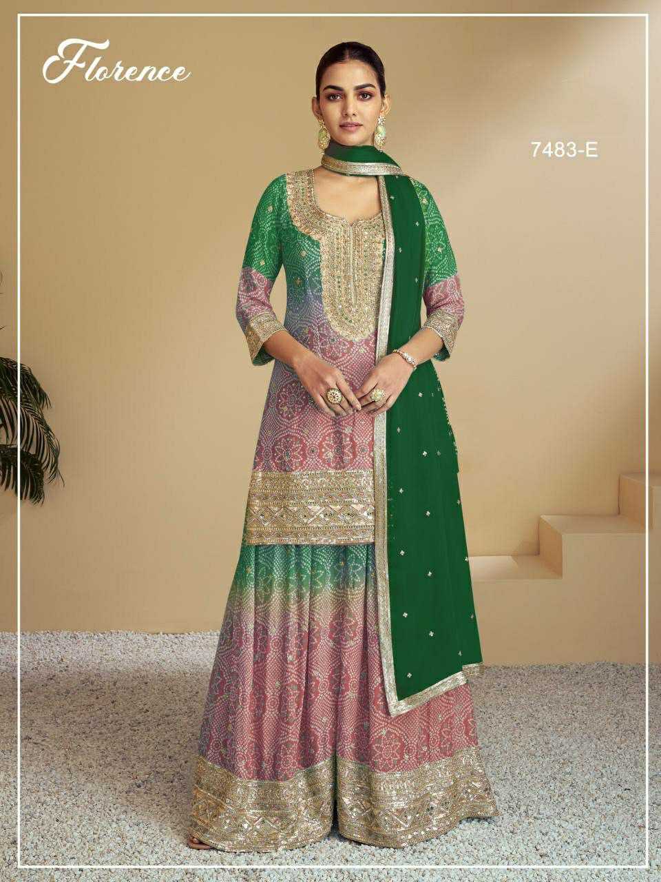 Ynf Chinon RIN131 7484 Suits & Dresses Wholesale Ladies Suits Sharara Salwar Suits Embroidery Suits Manufacturer