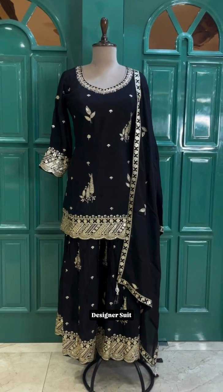 Ynf Chinon RIN133 1515 Suits & Dresses Wholesale Sharara Salwar Suits Embroidery Suits Party wear suits Manufacturer