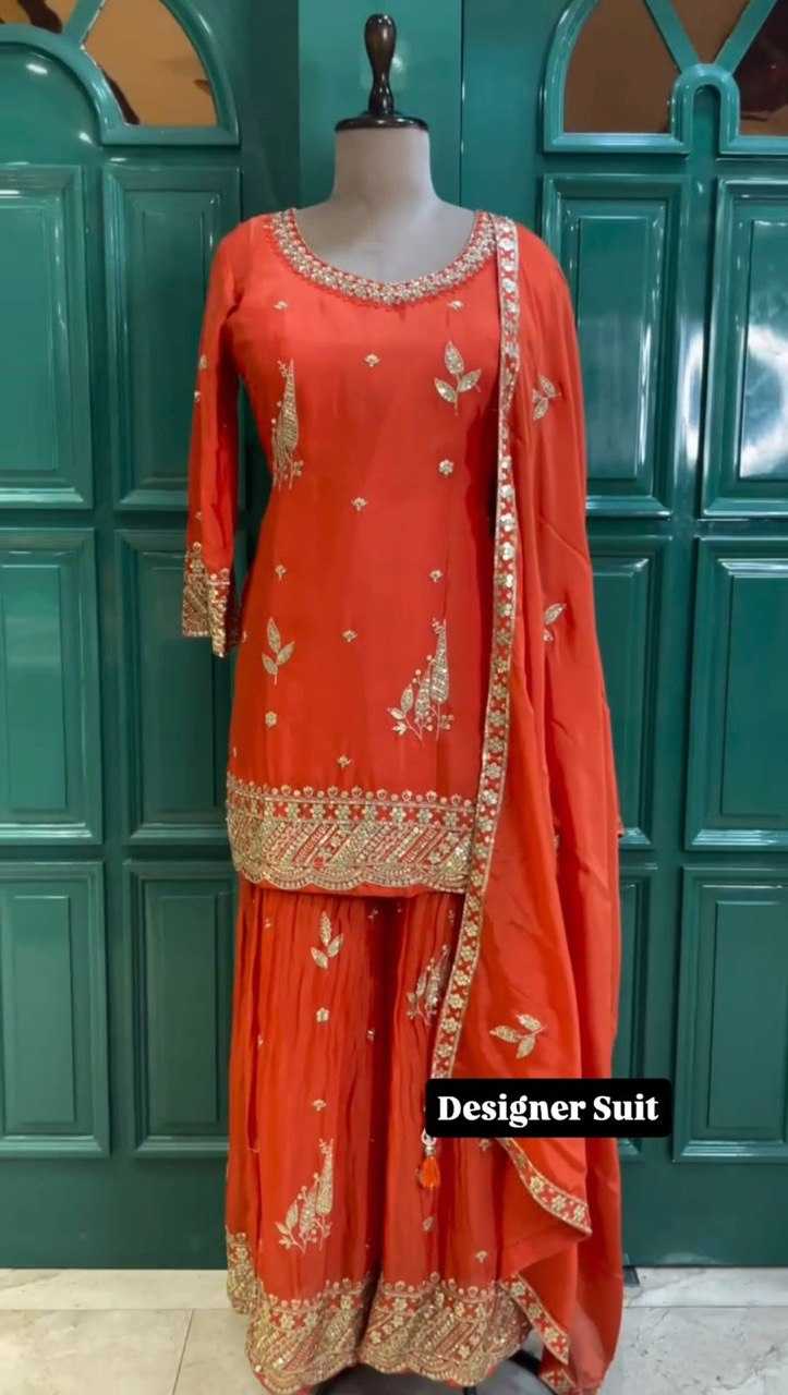 Ynf Chinon RIN133 1515 Suits & Dresses Wholesale Sharara Salwar Suits Embroidery Suits Party wear suits Manufacturer