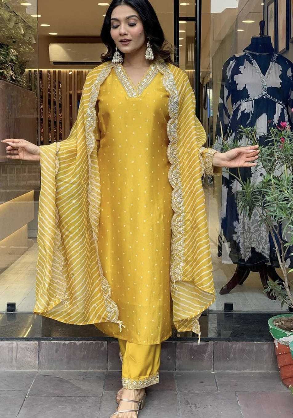 Ynf Chinon RIN157 PD-Karnika Suits & Dresses Wholesale Printed Suits Embroidery Suits Designer Suits Manufacturer