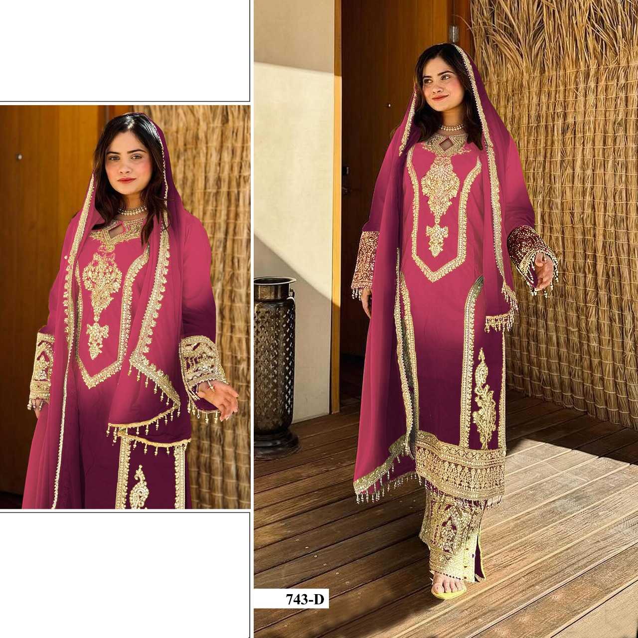 Ynf Chinon RIN197 4877 Suits & Dresses Wholesale Embroidery Suits Bridal Suits Designer Suits Manufacturer