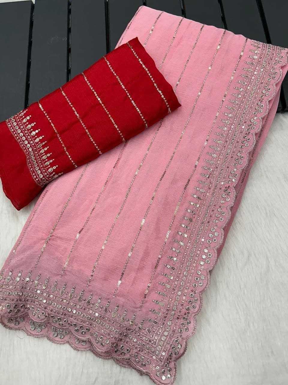 Ynf Chinon RIN216 Maitri Sarees Wholesale Party Wear Sarees Fancy Sarees Sequence Sarees Embroidered Sarees Cutwork Saree Manufacturer