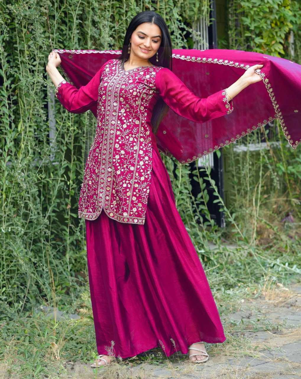 Ynf Chinon RIN232 54 Suits & Dresses Wedding Collections Festive Collections Wholesale Sharara Salwar Suits Designer Suits Embroidered Suits Manufacturer