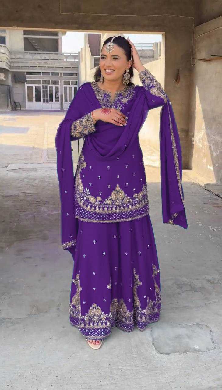 Ynf Chinon RIN232 73 Suits & Dresses Wholesale Sharara Salwar Suits Embroidery Suits Wedding Suits Manufacturer