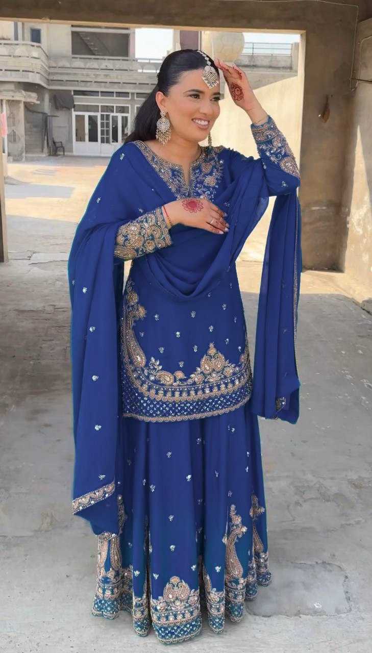 Ynf Chinon RIN232 73 Suits & Dresses Wholesale Sharara Salwar Suits Embroidery Suits Wedding Suits Manufacturer