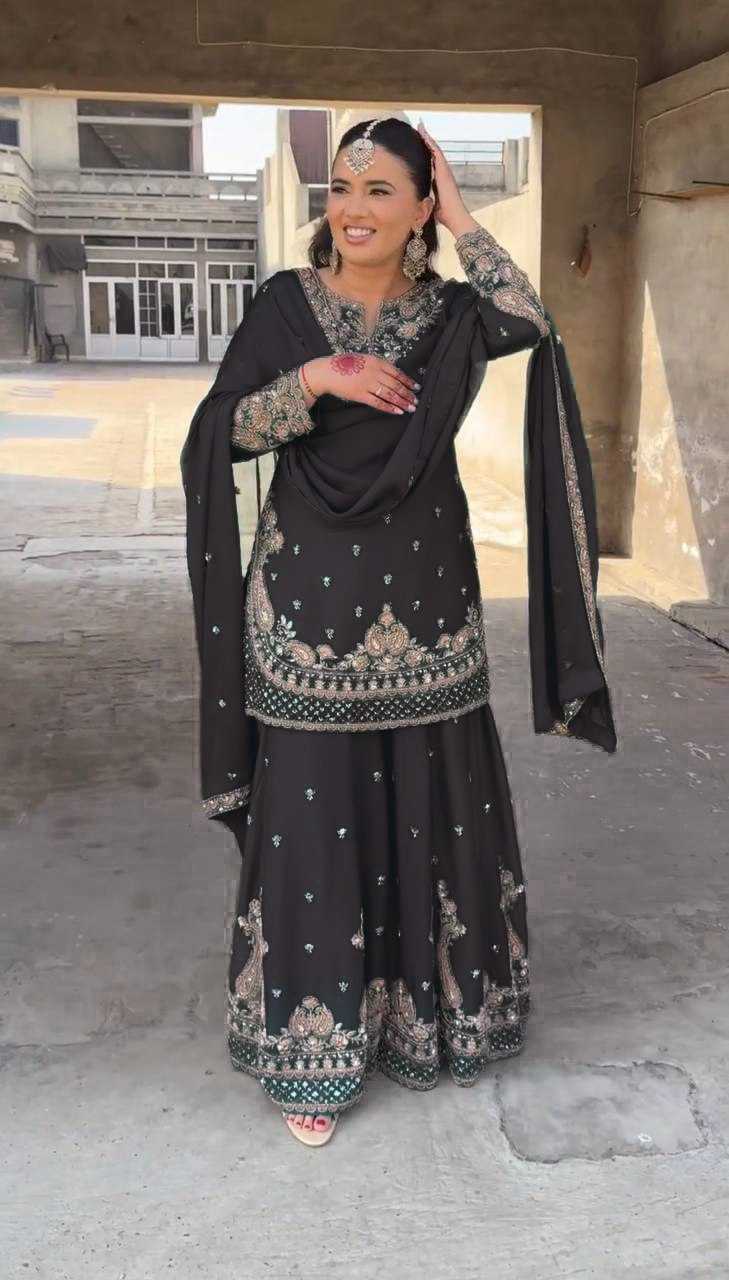 Ynf Chinon RIN232 73 Suits & Dresses Wholesale Sharara Salwar Suits Embroidery Suits Wedding Suits Manufacturer