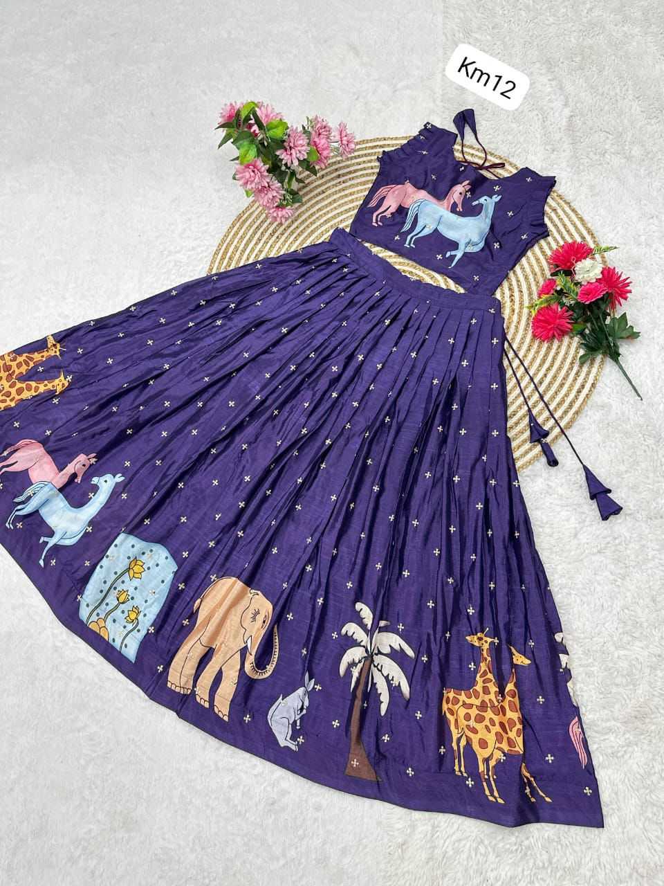 Ynf Chinon RIN235 MP Kids Wear Wholesale Kids Gown Kids Ethnic Gowns Manufacturer
