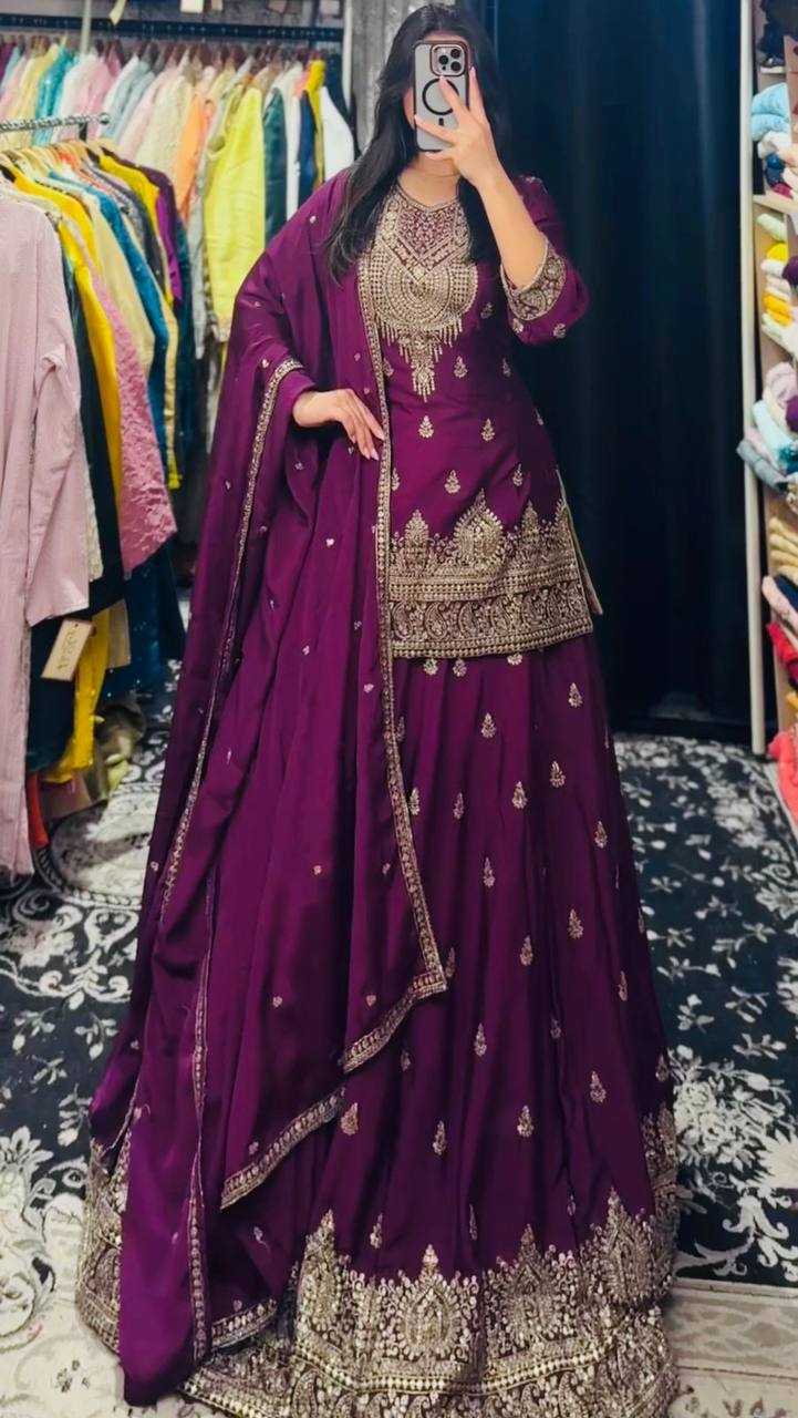 Ynf Chinon Silk KESH158 10005 Lehengas Wholesale Designer Lehenga Fancy Lehenga Silk Lehenga Manufacturer