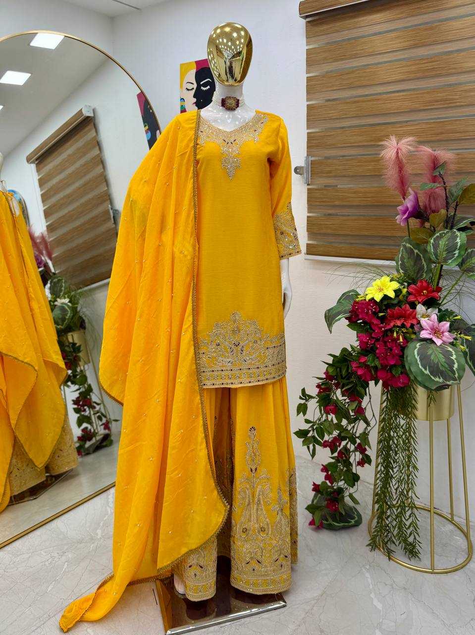 Ynf Chinon Silk KESH158 9283 Suits & Dresses Wholesale Ladies Suits Sharara Salwar Suits Dresses Manufacturer