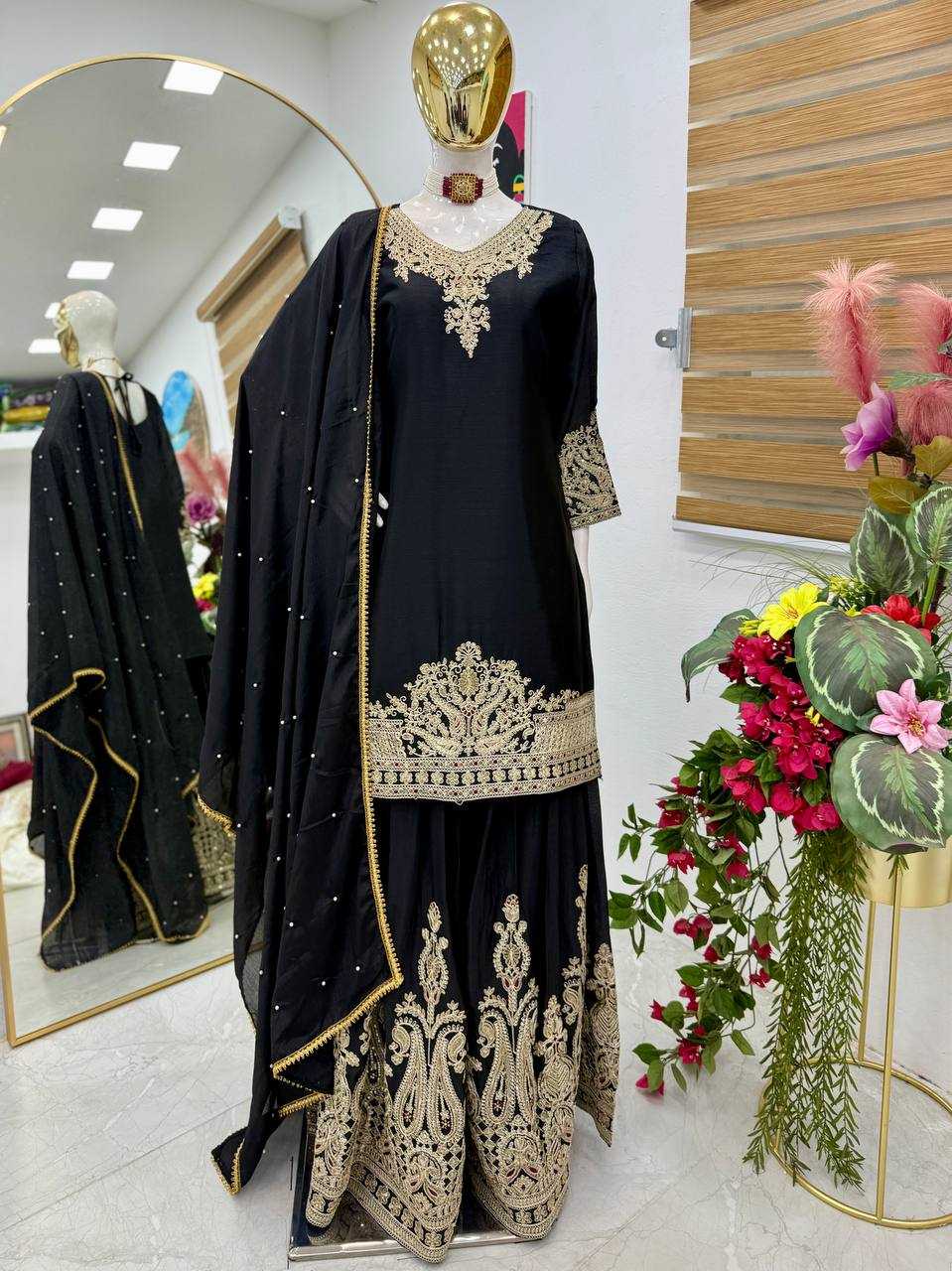 Ynf Chinon Silk KESH158 9283 Suits & Dresses Wholesale Ladies Suits Sharara Salwar Suits Dresses Manufacturer
