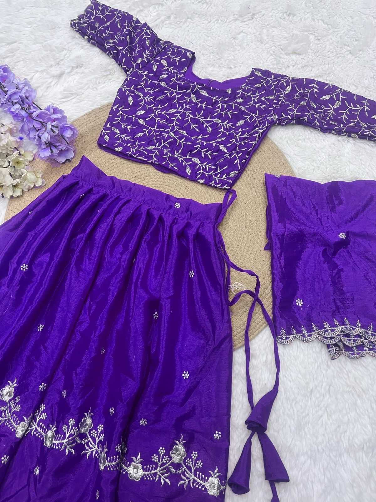 Ynf Chinon Silk KESH493 crape Kids Wear Wholesale Kids Lehenga Kids Lehenga Choli Baby Girl Lehenga Manufacturer