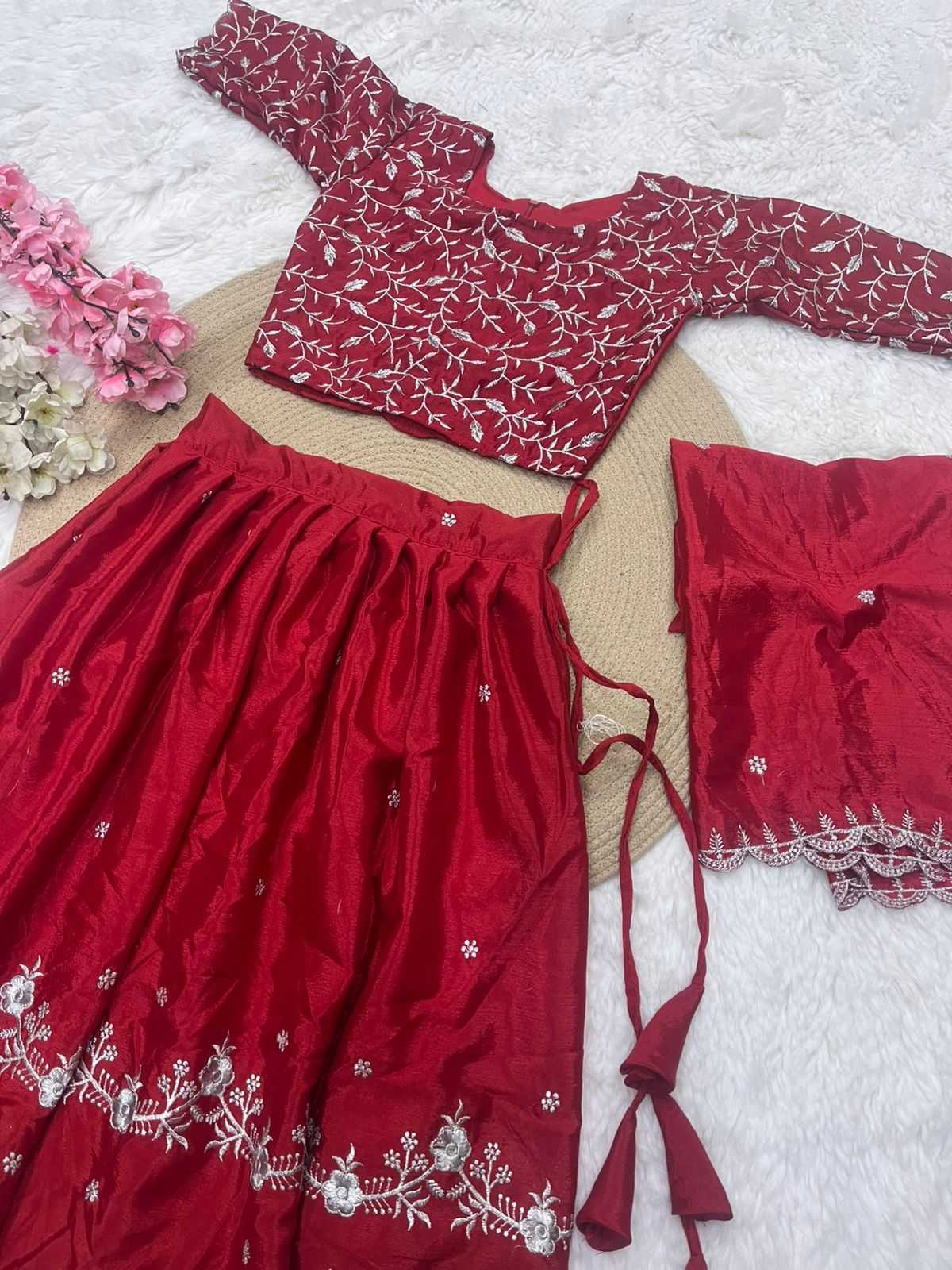 Ynf Chinon Silk KESH493 crape Kids Wear Wholesale Kids Lehenga Kids Lehenga Choli Baby Girl Lehenga Manufacturer