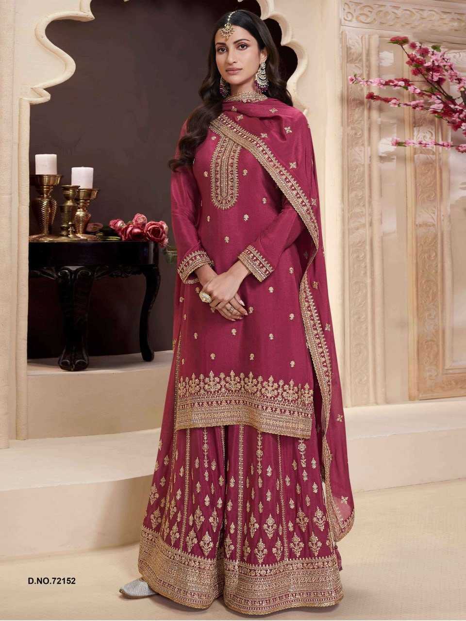 Ynf Chinon Silk KESH504 71151 Suits & Dresses Wholesale Embroidery Suits Palazzo Suit Designer Suits Manufacturer