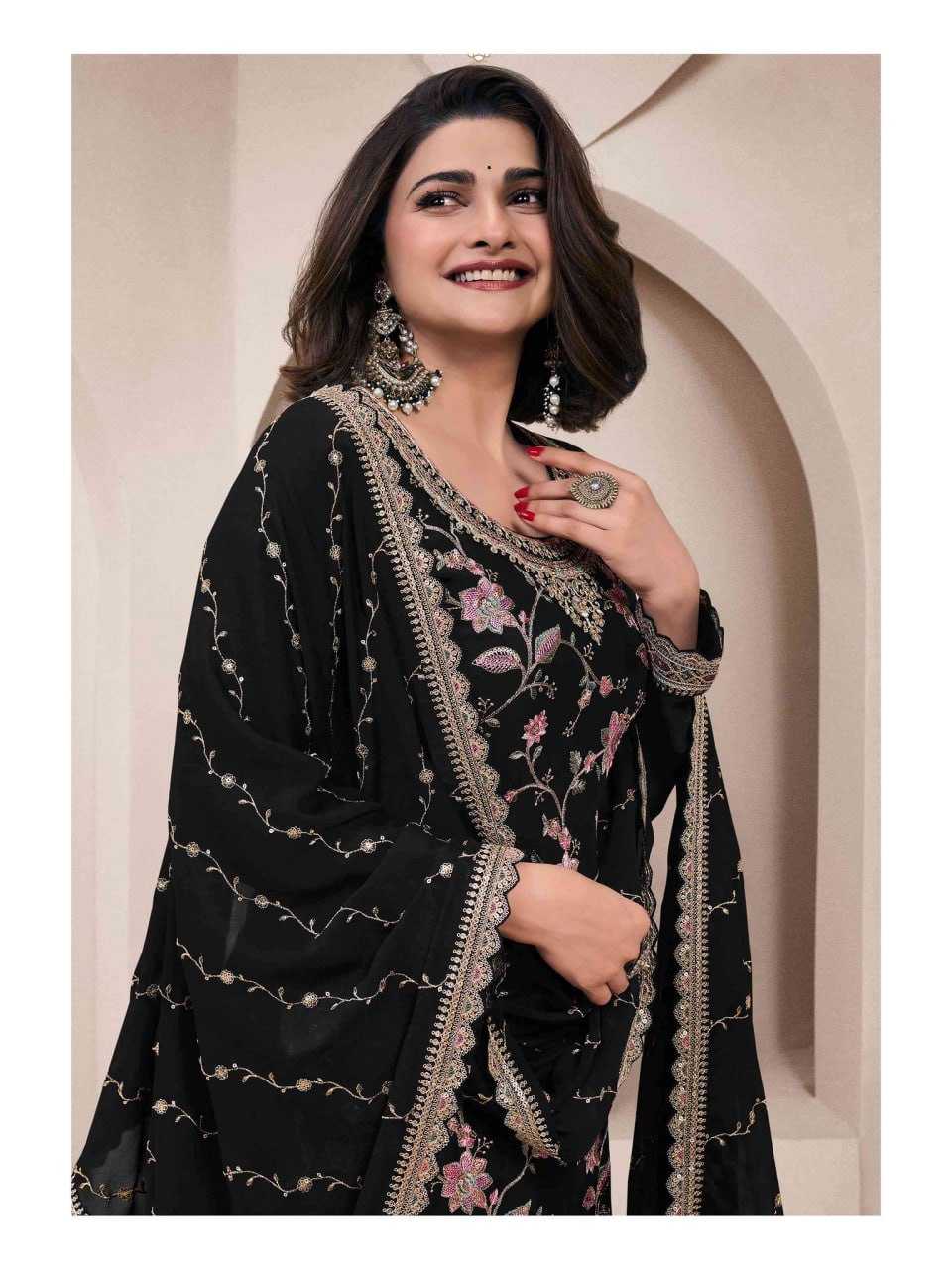 Ynf Chinon Silk KESH504 73411 Suits & Dresses Wholesale Embroidery Suits Palazzo Suit Wedding Suits Manufacturer