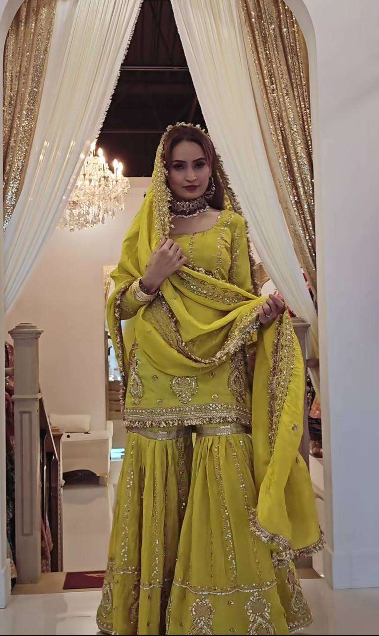 Ynf Chinon Silk KESH515 1235 Suits & Dresses Wholesale Sharara Salwar Suits Embroidery Suits Ladies Silk Suit Manufacturer