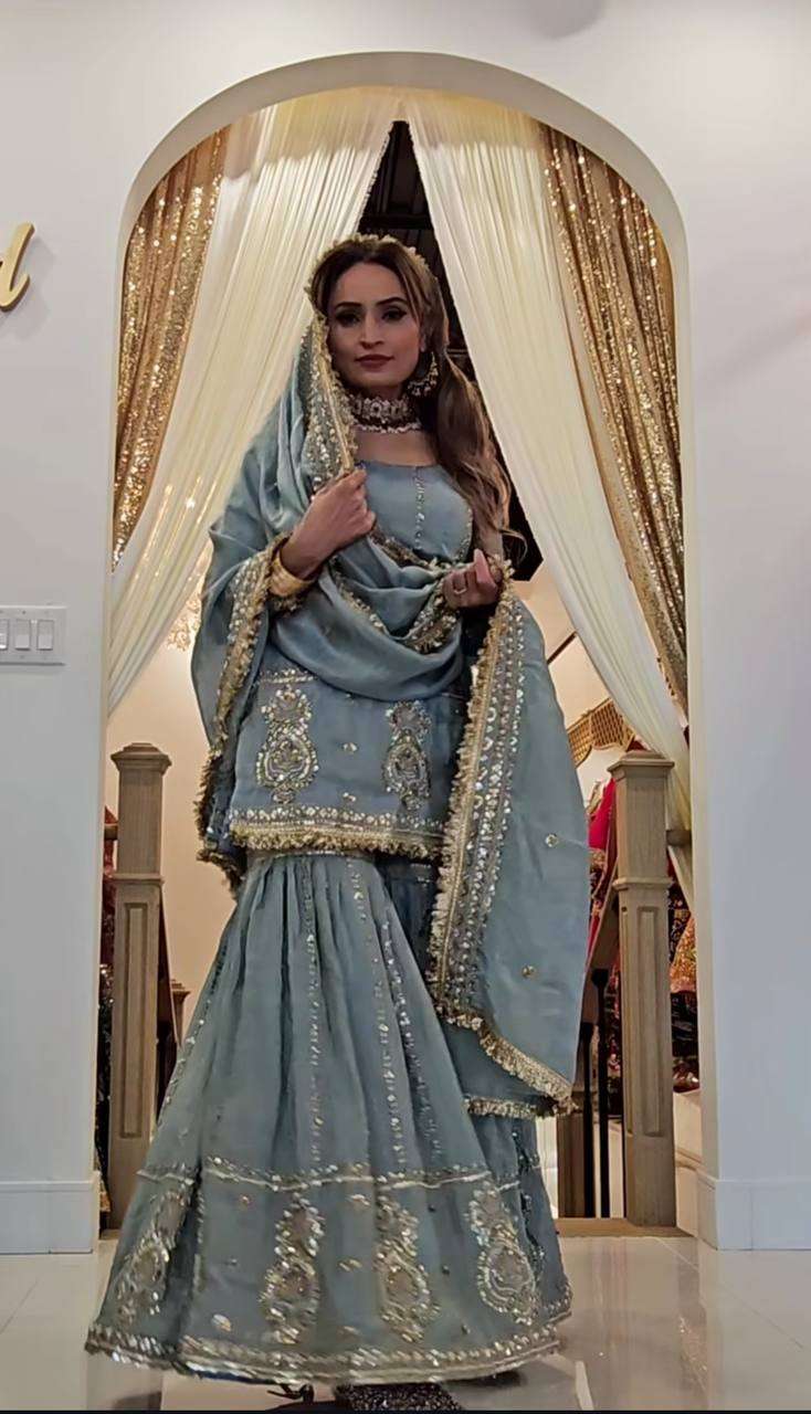 Ynf Chinon Silk KESH515 1235 Suits & Dresses Wholesale Sharara Salwar Suits Embroidery Suits Ladies Silk Suit Manufacturer