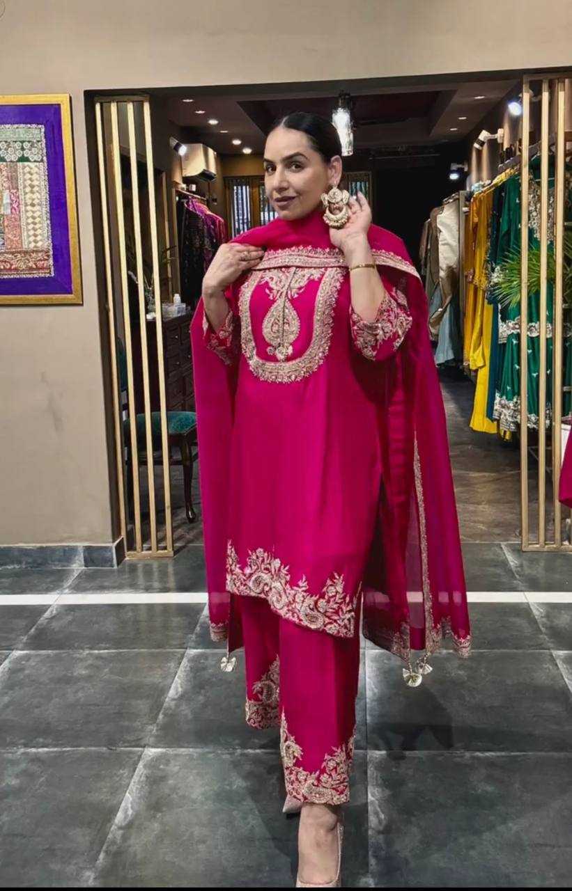 Ynf Chinon Silk KESH515 3022 Suits & Dresses Wholesale Embroidery Suits Ladies Silk Suit Designer Suits Manufacturer