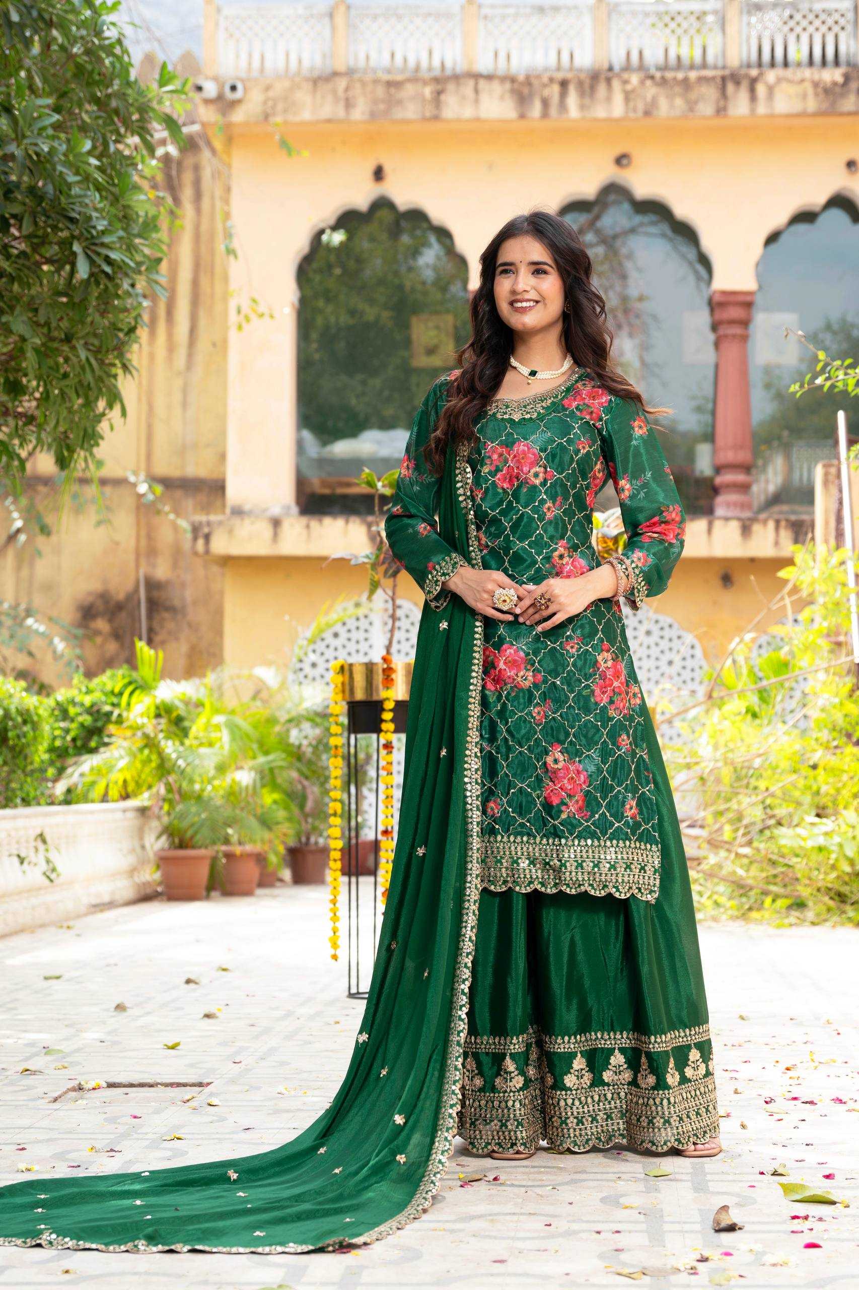 Ynf Chinon Silk KESH533 5085 Kurti Wholesale Printed Kurtis Fancy Kurti Embroidered Kurtis Manufacturer