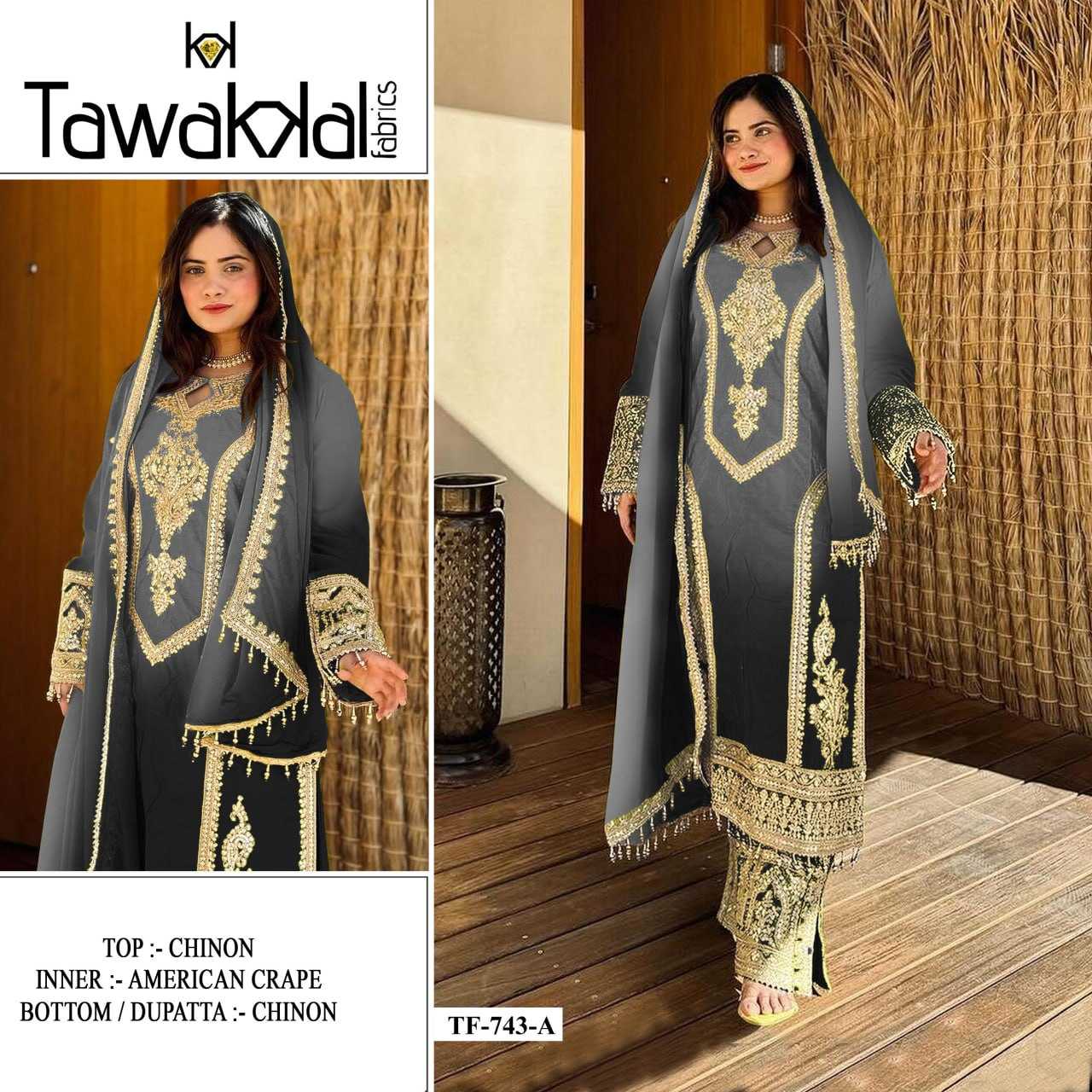 Ynf Chinon Silk RIN131 743 Suits & Dresses Wholesale Ladies Suits Kashmiri Suits Embroidery Suits Palazzo Suit Wedding Suits Manufacturer