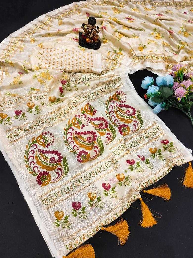 Ynf Chinon Silk RIN183 BASANTI-1 Silk Sarees Festive Collections Wholesale Printed Silk Saree Designer Silk Sarees Onam Collections Manufacturer